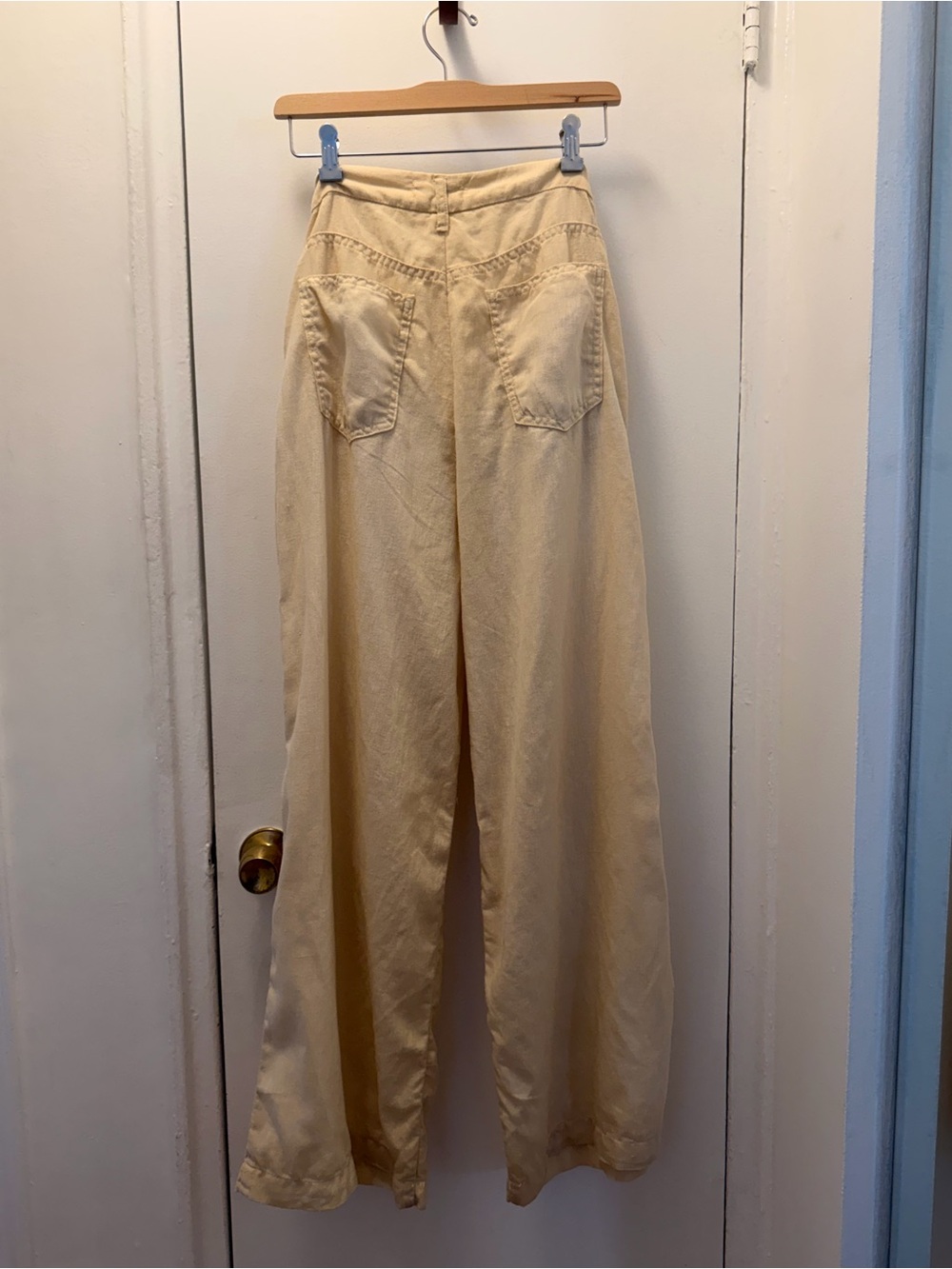 Maison Hotel Marisa High-Waist Wide Leg Linen Pants in Beige S - Picture 6 of 9